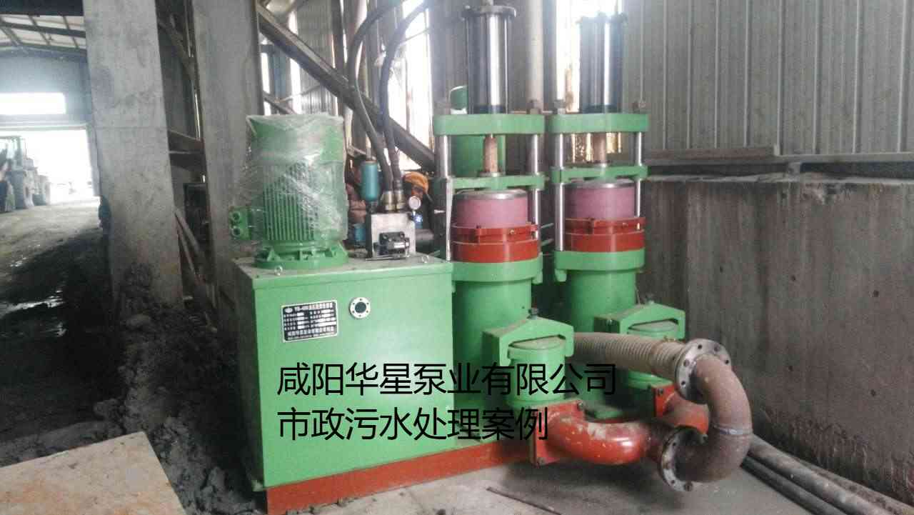 污水處理廠使用陶瓷柱塞泥漿泵現場